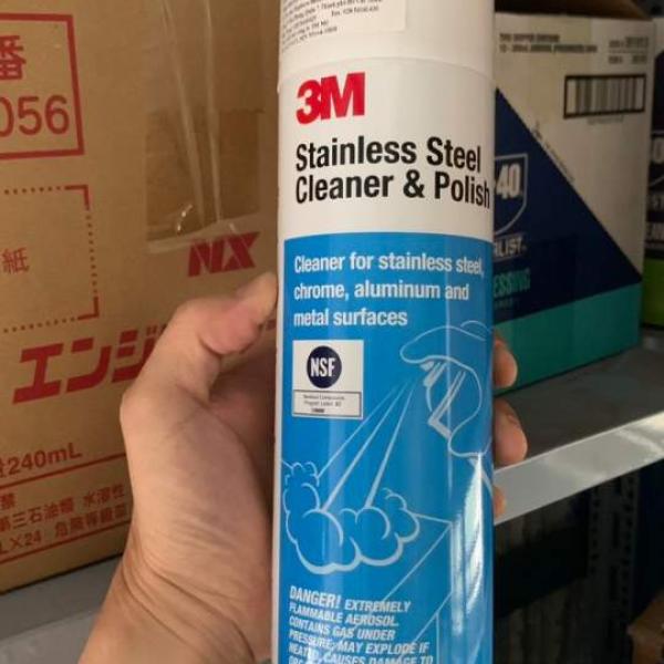 Bình xịt làm sạch và đánh bóng Inox, Chrome, nhôm 3M Stainless Steel Cleaner & Polish 126080-14002