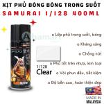 Chai xịt sơn phủ bóng bóng trong suốt Samurai 1/128 400ml