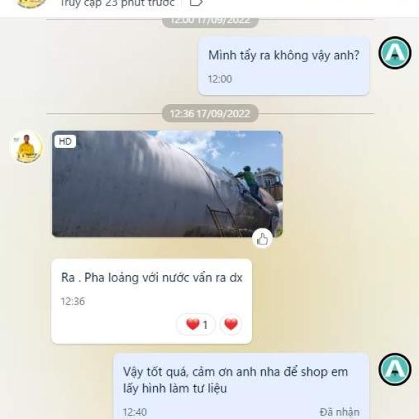 Chất tẩy mốc tường, mốc đá, mốc cao su, mốc silicon, tẩy trắng vải, khử trùng bề mặt HT01