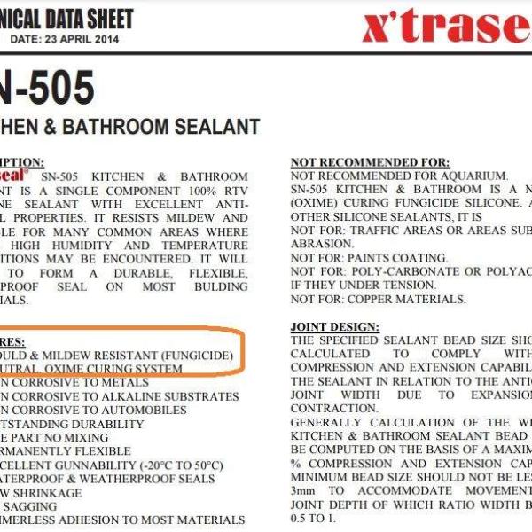 Keo silicon chống nấm mốc X'traseal SN-505 300g