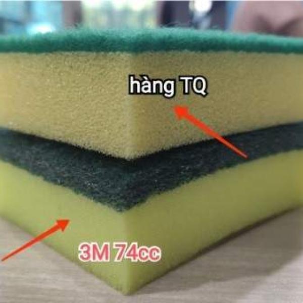 Miếng chùi rửa 3M Scotch Brite Professional Scrubbing Sponge 74CC 2 mặt vàng xanh 3 x 7.6 x 10cm