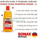 Nước rửa xe ô tô, xe máy đậm đặc, nhiều bọt Sonax Gloss Shampoo 314300 1L