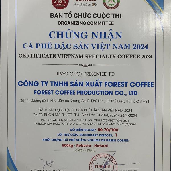 Cà phê đặc sản - Fine Robusta - FOREST COFFEE
